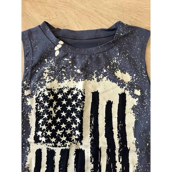 Women American Flag Tank Tops 4th July SOFT Shirts Patriotic Boho MED Lot Of 2 - Picture 9 of 9
